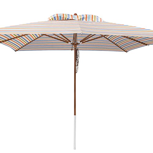 anndora® Sonnenschirm Marktschirm Gastronomie Biergarten 4 x 4 m - mit Winddach gestreift 7 Farben