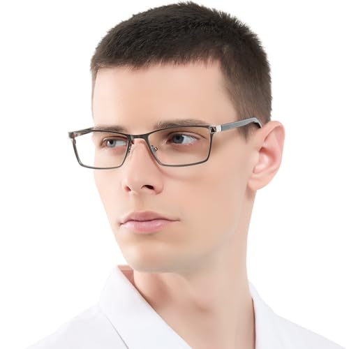 Image of OCCI CHIARI Blue Light Glasses for Men Women Non Prescription Glasses Metal Eyewear Full Rim Optical Frame