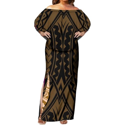Amazon.com: LuxeXpress 2024 Island Style Women's Dress Pacific Island  Design Adult Slit Long Dress Formal Occasion Evening Dress : Clothing,  Shoes & Jewelry