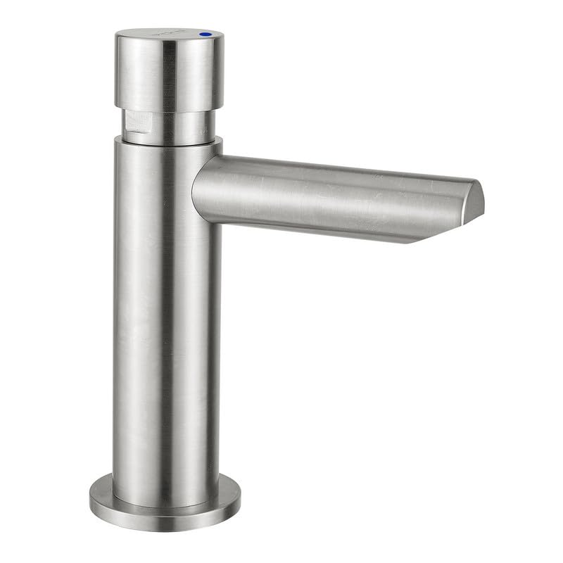 Grifo de lavabo temporizado serie INOX con mando pulsador - Idral