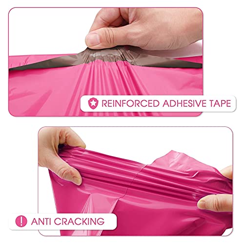 Image of Metronic Poly Mailers 12x15.5 500 Pack Pink, Midium Size Shipping Bags Strong Adhesive Mailing Bags, Waterproof and Tear-Proof Shipping Envelopes for Clothing, Small Business, Postal Bags