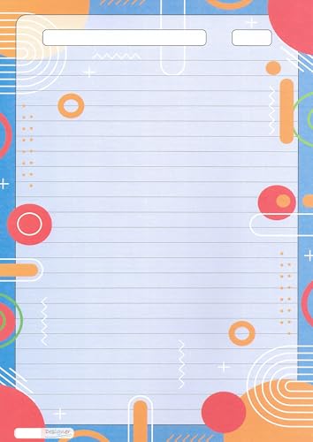 Image of Alvika - Pack of - 40 Design - 003 A4 Size 140 GSM One Side Ruled Multipurpose Designer Colored Art & Craft Sheets for Scrapbooking, Projects