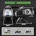 10L0L Golf Cart Light Deluxe Headlight Universal for Club Car DS Precedent EZGO TXT, Super Bright Golf Cart Lights Kit Adjustable Head Lighting