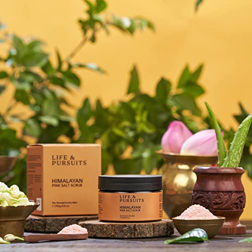Life & Pursuits Himalayan Pink Salt Body Scrub 8.8 Oz, Ayurvedic Natural Exfoliating Scrub For Deep Cleansing And Moisturize Skin | With Shea Butter, Organic Aloe Vera #TOP3