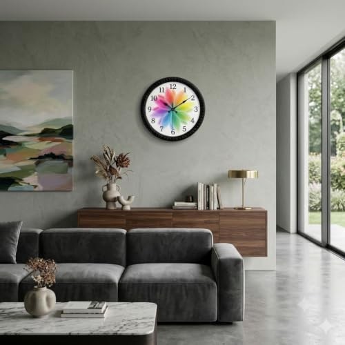 Image of Wall Clock for Living Room Stylish | Clock for Home | Wall Clock for Hall | Wall Watch for Living Room (Multi Flower)