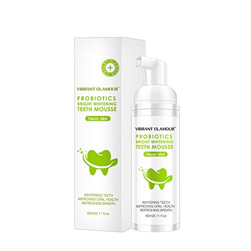 Teeth Whitening Toothpaste,Foam Toothpaste, Baking Soda Toothpaste, Ultra-fine Mousse Foam Deeply Cleaning Gums, Intensive Stain Removal Whitening Toothpaste for Cleaning Teeth 60ml