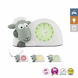 ZAZU Sam The Lamb zegar do trenera snu i lampka nocna dla dzieci | uczy Twoje dziecko dzięki wizualnym wskaźnikom, kiedy powinno się obudzić, regulowana jasność, automatyczne wyłączanie (Sage)