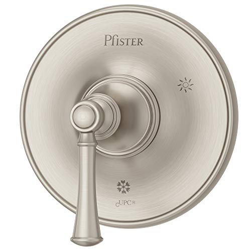 Pfister, R89-1TBK, Tisbury Pressure Balanced Valve Trim Only with Single Lever Handle - Less Valve, Brushed Nickel by Pfister - Used condition - US$76.65