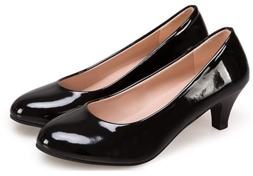 Womens Heels Pumps Shoes Bridal Dress Work Slip-on Wedding Party Low Heel Closed-Toe Shoes4