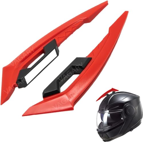 Image of Vagary Wing Side Helmet Spoiler Aerodynamic Wing Dynamic Helmet Accessories, Helmet Punks, Helmet Wings (Red)
