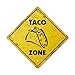 Taco Vintage Crossing Sign Zone Xing | Indoor/Outdoor Plastic | 12