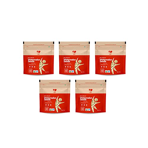 NOURISH YOU Raw Watermelon Seeds | Pack of 5 x 100gm | Protein & Fibre Rich Superfood | Healthy Snack for Immunity & Heart Health | Raw Watermelon Seeds for Salads, Smoothies, Muesli & Baking | Gluten Free |