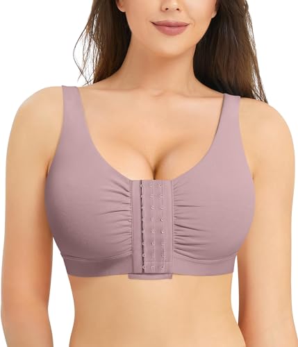 Image of BRABIC Front Closure Post Surgery Minimizer Bras for Women Full Coverage Surgical Wireless Comfort Everyday Bras