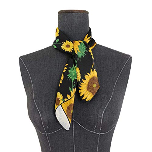 AUUXVA Square Scarf Floral Flower Sunflower Head Wrap Hair Scarves Neckerchief Headscarf for Woman, 60cm x 60cm13