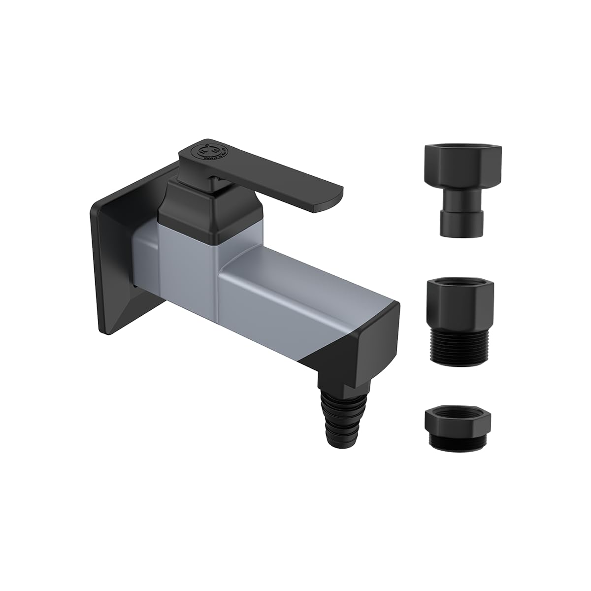 RN PTMT Superior Plastic Faucet Washing Machine Tap with 4 Adjustments for Kitchen Sink | Tap for Bathroom & Basin Faucet with Flange (Metallic Grey-Black Dual)_RNABH09B28 | 20mm(3/4") Cartridge-image-5