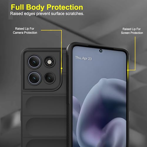 Image of amazon basics Back Case Cover for Motorola G86 Power 5G | Compatible for Motorola G86 Power 5G Back Cover | Liquid Silicon Magic Case with Camera Protection | Black