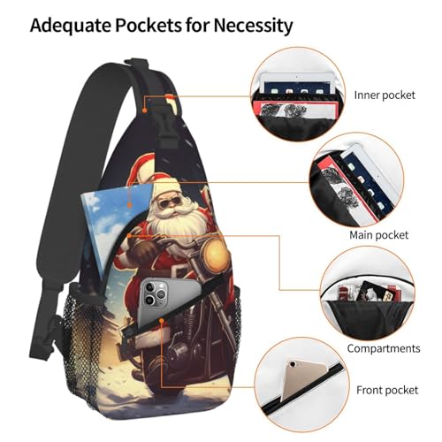 Bolso Sling Unisex Negro para Viaje y Senderismo miniatura 3