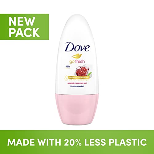Dove Go Fresh Pomegranate with ¼ moisturising cream Anti-perspirant Deodorant Roll On deodorant with a subtle, fresh fragrance 50ml - Image 4