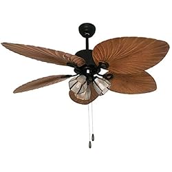 Lampara Ventilador Industrial Ventilador de techo Aohuada con luz y control de cadena de 52 pulgadas, ventilador industrial, ventilador e interruptor de techo, ventilador de techo retro, lámpara de araña