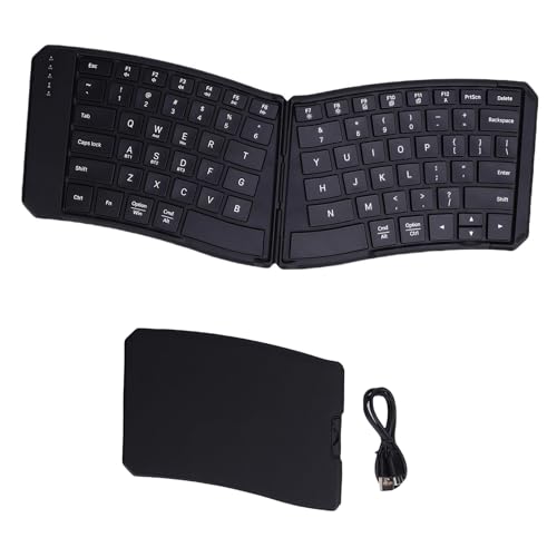 Teclado ergonómico plegable con conexión Bluetooth multipropósito y batería recargable integrado