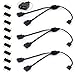 3-Pack 5V 3Pin ARGB 1 to 2 Female to Female ARGB Cables, 1-to-2 Addressable RGB Spliter Extension Cable with Male Pins, Used For Computer Chassis, CPU Heat Sink, And 5V ARGB Fans (11.8 Inches)
