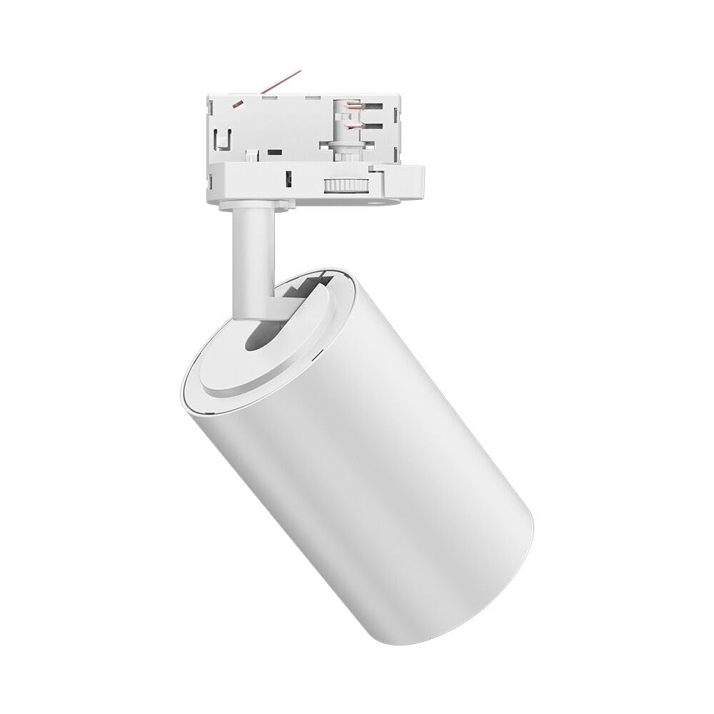 Braytron LED-Schienenstrahler 30 Watt 3-Phasen 4-Draht Dreh- und schwenkbares Schienenlicht 3CCT Warmweiß -Kaltweiß 3420 lm Aluminium Deckenleuchte für Innenbeleuchtung Schienensystem in weiß