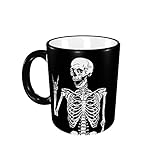 Rock and Roll Skeleton Skull Boho Hippie Ceramic Coffee Mugs Cups Funny Gifts for Women Girls Mom...