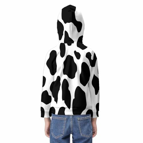 Pull à capuche imprimé vache : le sweat léger parfait pour le collège