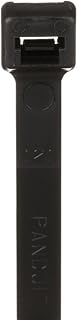 Panduit PLT4H-L0 Pan-Ty Cable Tie, Weather Resistant Nylon 6.6, Light-Heavy Cross Section, Straight Tip, 120lbs Min Tensile Strength, 4.0