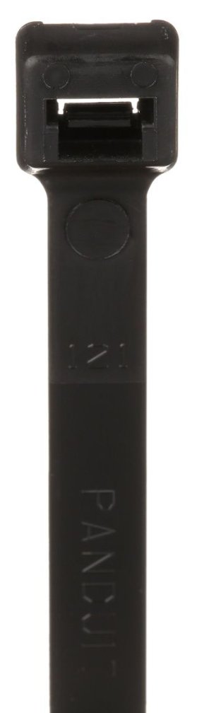 Panduit PLT4H-L0 Pan-Ty Cable Tie, Weather Resistant Nylon 6.6, Light-Heavy Cross Section, Straight Tip, 120lbs Min Tensile Strength, 4.0" Max Bundle Diameter, 0.075" Thickness, 0.30" Width, 14.5" Length (Pack of 50)