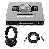 Universal Audio Apollo Twin X DUO Gen 2 Thunderbolt 3 Audio Interface with Studio+ Plug-Ins, Bundle with TAPH100 Monitor Headphones and 25' XLR M to F Microphone Cable