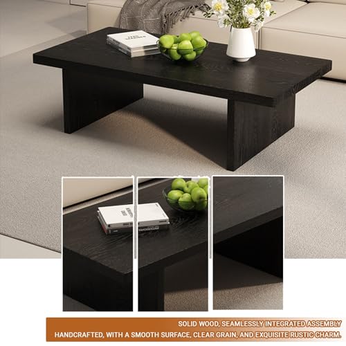 Table basse rectangulaire en bois pour salon et bureau - 7