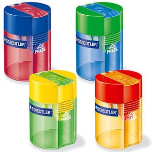 Aiguiseur Staedtler 511 006 BK avec réservoir boîte ronde coloris assortis