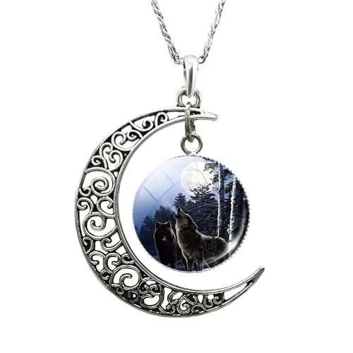 Collier croissant de lune mystique, le cadeau d'anniversaire idéal pour elle et lui