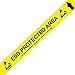 Heavy Duty Yellow and Black 34 mil Vinyl Aisle Tape with ESD Logos, 2" x 50