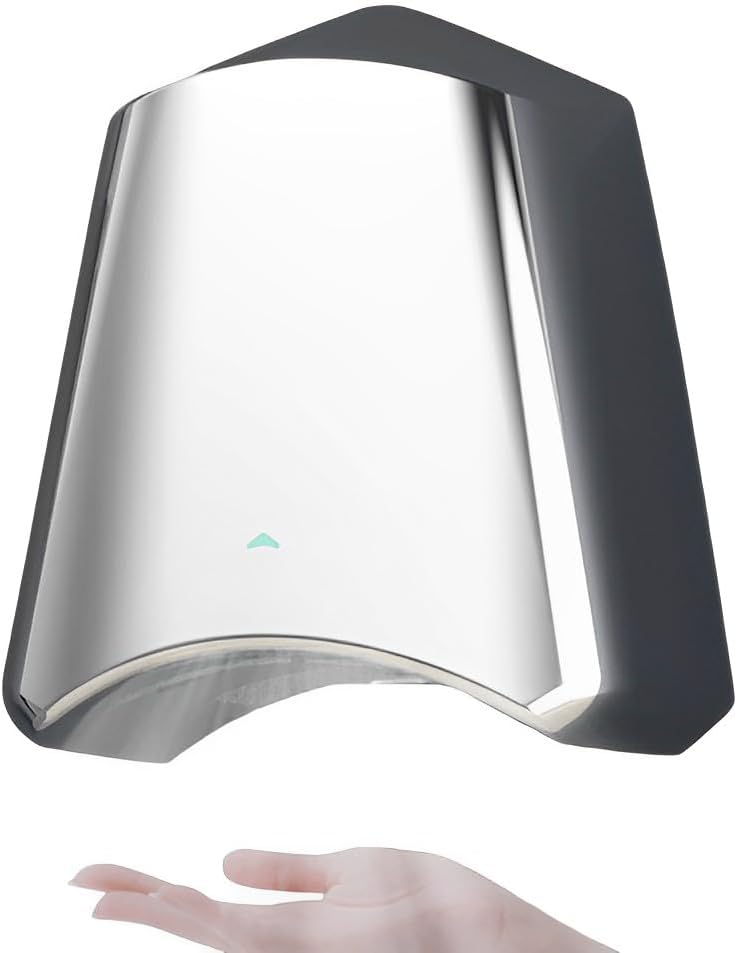 Commercial Hand Dryer with 10s High Speed Automatic Induction Dryer Hand Dryer Electric Hand Dryer with HEPA Filter Temperature Rise and Power Failure,A