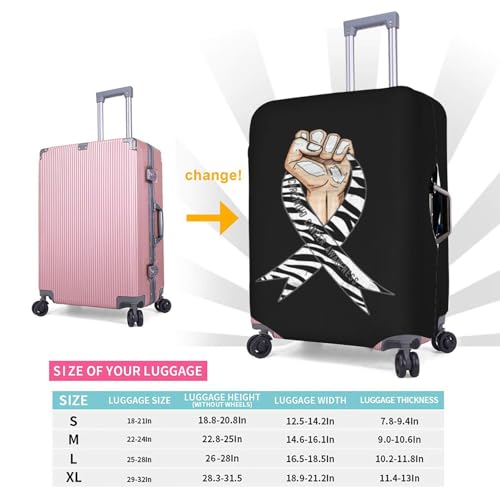 Travel Luggage Cover Carcinoid Cancer Awareness Fashion Washable Baggage Suitcase Protector Fit For Luggage X-Large4
