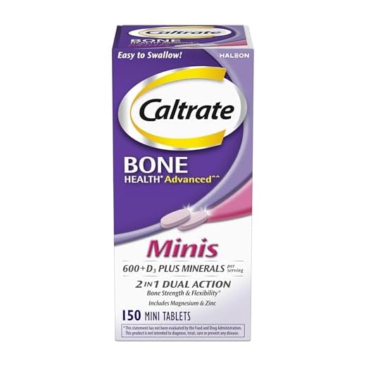 Caltrate Minis 600 Plus D3 Vitamin D and Calcium Supplement Tablets, 150 Ct