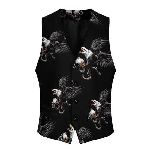 E-agle Cool Animal Mens Slim Fit Suit Vest Dress Waistcoat Casual Business Vest4