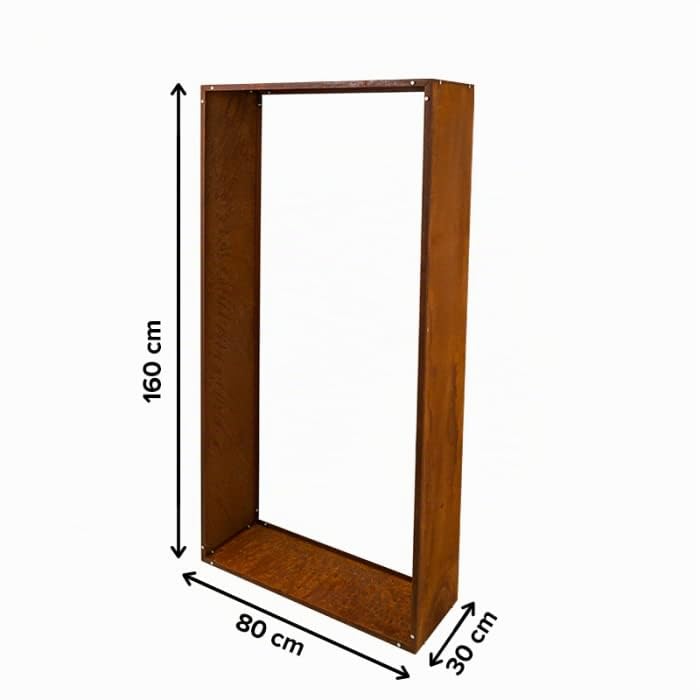 Grindi - Kaminholzregal Kaminholzständer Brennholzregal Holzaufbewahrung - Fusta, 80x30x160 - Holzkorb für Kaminholz & Holzlager, Holzunterstand für innen und außen