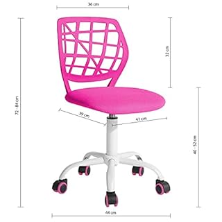 Beltom® Sedia ergonomica da scrivania cameretta Computer casa Studio Ufficio Studenti Adolescenti, Ideale per Bambini. Regolabile in Altezza e Girevole a 360° - Rosa