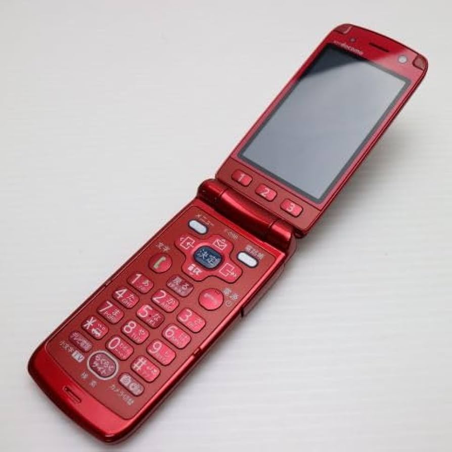 docomo らくらくスマートフォン（レッド） ムスビー｜【モバイルBOX】新品同様 docomo らくらく