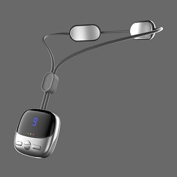 Neck Massager with Heat Portable Neck Shoulder Massager Deep Tissue Pendant Double Pulse Tech Massager for Shoulders Neck and Arms