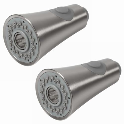 Douchette Extractible Robinet, 2 Modes Remplacement Extractible pour Douchette Evier Cuisine en Chrome 1/2 L'interface, pour Salle de Bains Cuisine 10 * 5.5cm Argenté (2 Pièces)