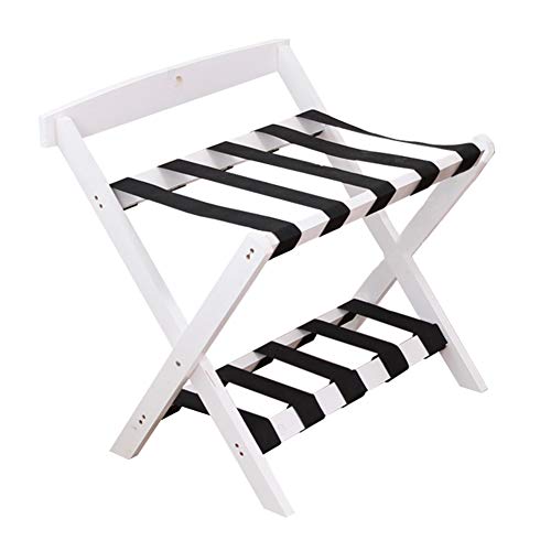 XJJUN-Porte-bagages Porte-Bagages, Porte-Bagages Pliable pour Salon, Porte-Bagages en Bois Massif pour Hôtel, Porte-vêtements dans La Chambre D'hôtel (Color : Red, Size : 60x50x60CM) Cover