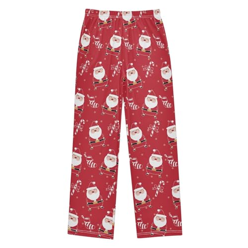 Boys' Pants Christmas Santa Claus Candy Long Bottoms Jogger Pants Elastic Waist Trousers with Pockets S-XL