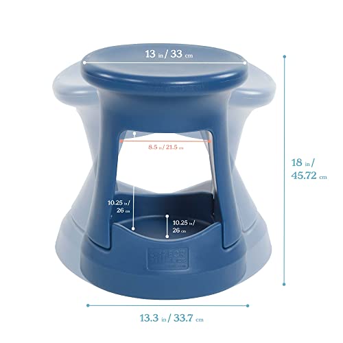 Image of ECR4Kids Active Storage Wobble Stool, 18in Seat Height, Childrens Furniture, Navy