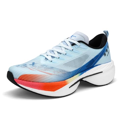 Young Mens Running Shoes Walking Tennis Shoes for Athletic Workout Gym Casual Non Slip Training Sneakers for Teen Boys Breathable Knit Upper Indoor Outdoor. (blue, Adult, Men, 10.5, Numeric, US Footwear Size System, Medium)