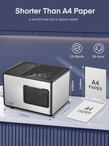 Nugget Ice Maker Countertop, 45lbs/24H, Pebble Ice Maker with Soft Chewable Ice, Self Cleaning Sonic Ice Machine, Stainless Steel, Touch Screen, Compact Design for Home Office Party - Silver