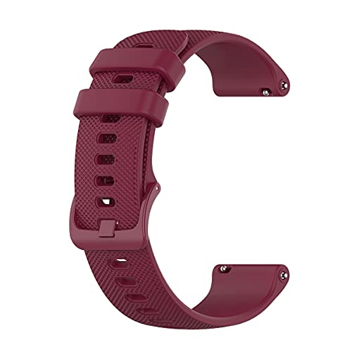 GARMIN(ガーミン) Venu 2S用 交換バンド クイックリリースバンド ガーミン Venu2S用 ベルト 交換キット 腕時計バンド シリコン製 10色可選 SOOYEEH ストラップ 柔らかい スポーツ 防汗 装着簡単(ワインレッド)